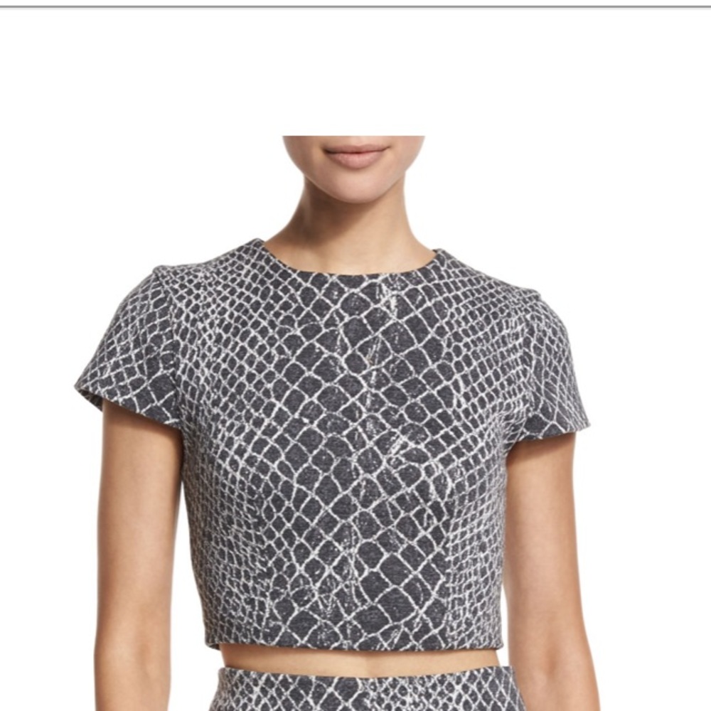 Alice and Olivia Cropped Snake Top